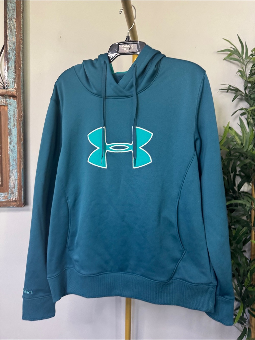 Under Armour Women's Teal Pullover Hoodie with Logo